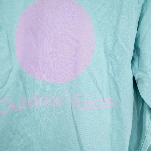 Outdoor Voices Circle Logo Cropped Sweatshirt Green | S - Picture 7 of 8